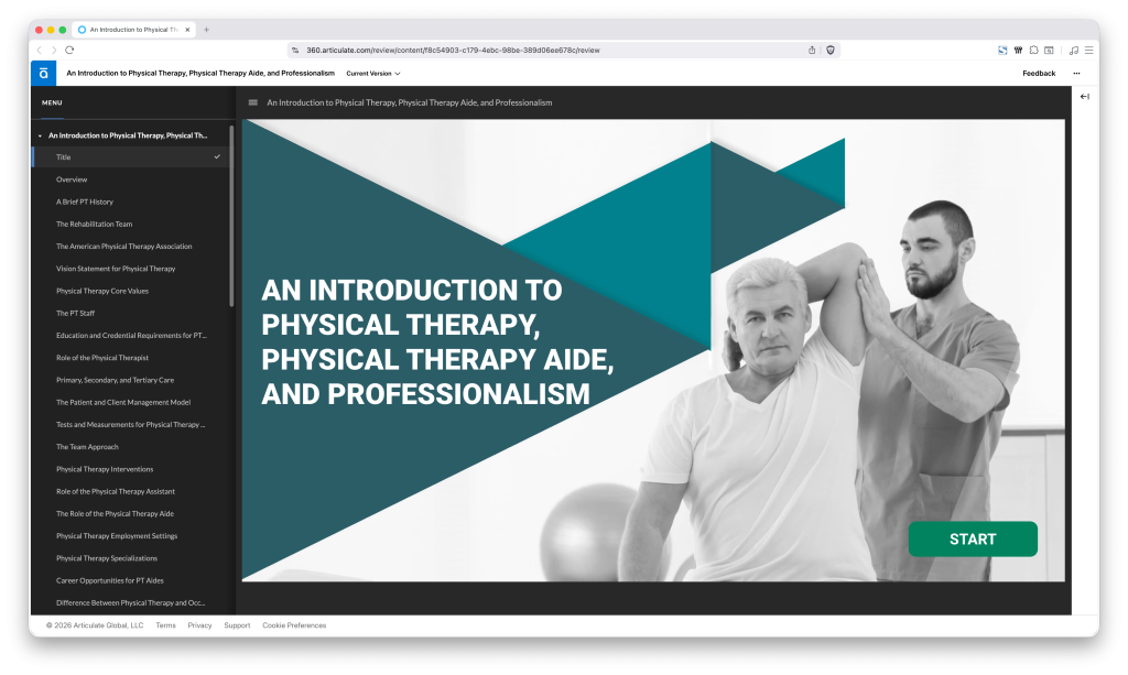 screenshot of a course pass presentation